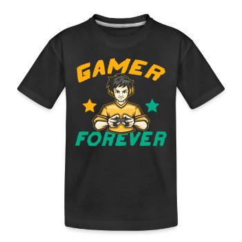 Gamer - Kinder Premium Bio T-Shirt - Schwarz - Vorne