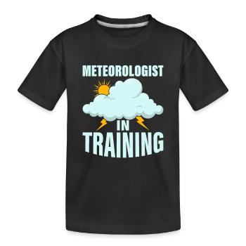 Météorologue en formation Météorologie météorologique - T-shirt bio Premium Enfant - noir - Devant