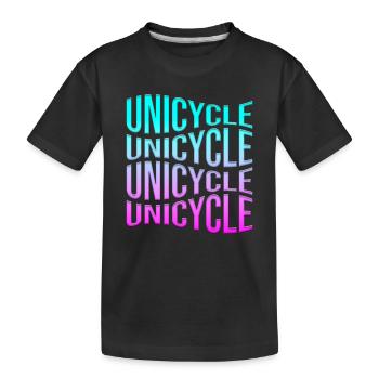 Einrad - Kinder Premium Bio T-Shirt - Schwarz - Vorne