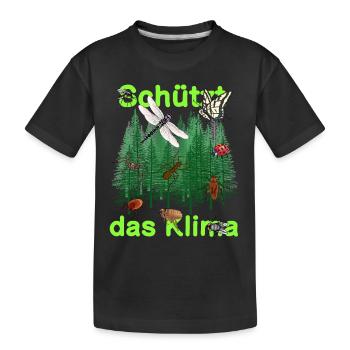 Nature sauvage Forêt Animaux Nature Protection du climat Insectes Animaux - T-shirt bio Premium Enfant - noir - Devant