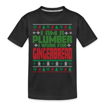 Citation de Noël du plombier - T-shirt bio Premium Enfant - noir - Devant