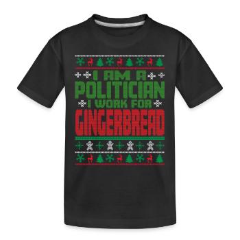Politician Christmas Saying - Kids' Premium Organic T-Shirt - black - Front