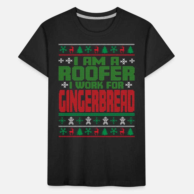 Dachdecker Weihnachten Spruch Kinder Premium Bio T-Shirt