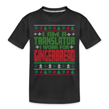 Übersetzer Weihnachten Spruch - Kinder Premium Bio T-Shirt - Schwarz - Vorne