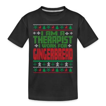 Therapeut Weihnachten Spruch - Kinder Premium Bio T-Shirt - Schwarz - Vorne