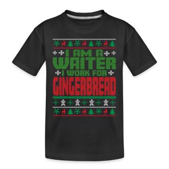 Serveur Noël Dicton - T-shirt bio Premium Enfant - noir - Devant