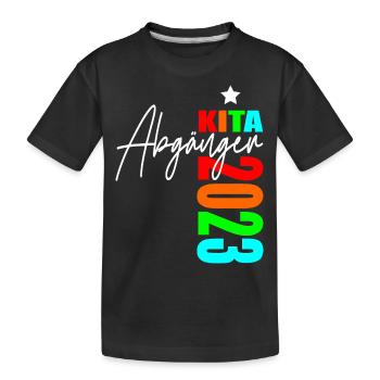 Kita Abgänger 2023 - Kinder Premium Bio T-Shirt - Schwarz - Vorne