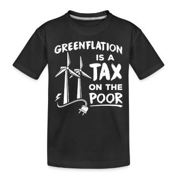 L’inflation verte est une taxe pour les pauvres Vert - T-shirt bio Premium Enfant - noir - Devant