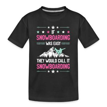 snowboarder snowboard - T-shirt bio Premium Enfant - noir - Devant