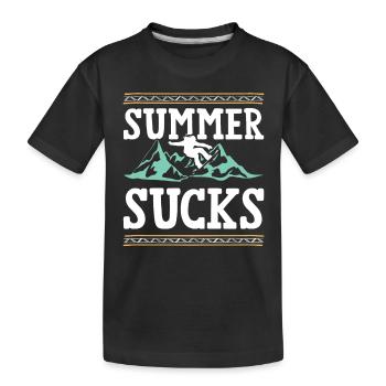 snowboarding sommer - Kinder Premium Bio T-Shirt - Schwarz - Vorne