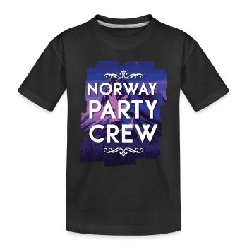 Équipage de la fête en Norvège - T-shirt bio Premium Enfant - noir - Devant