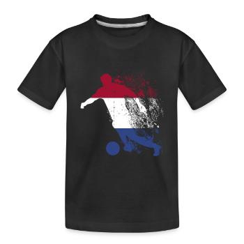 National team Netherlands Football World Cup - Kids' Premium Organic T-Shirt - black - Front