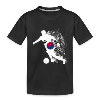 Coupe du monde de l’équipe nationale de Corée du Sud - T-shirt bio Premium Enfant - noir - Devant