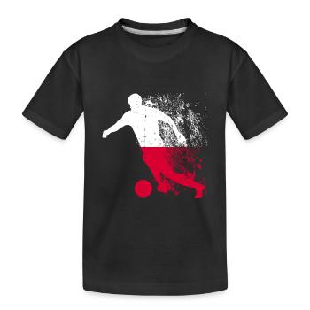Poland National Team World Cup - Kids' Premium Organic T-Shirt - black - Front