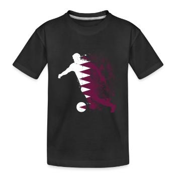 Qatar National Team World Cup - Kids' Premium Organic T-Shirt - black - Front
