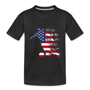 National Team USA Soccer World Cup - Kids' Premium Organic T-Shirt - black - Front