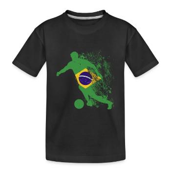 National Team Brazil World Cup - Kids' Premium Organic T-Shirt - black - Front