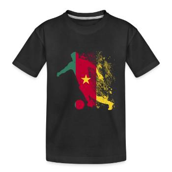 Cameroon National Team World Cup - Kids' Premium Organic T-Shirt - black - Front