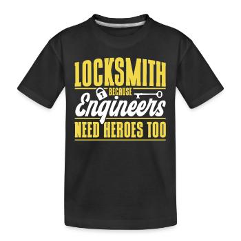 Locksmith Lock Picking Employee Locksmith - Kids' Premium Organic T-Shirt - black - Front