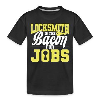 Locksmith Lock Picking Employee Locksmith - Kids' Premium Organic T-Shirt - black - Front