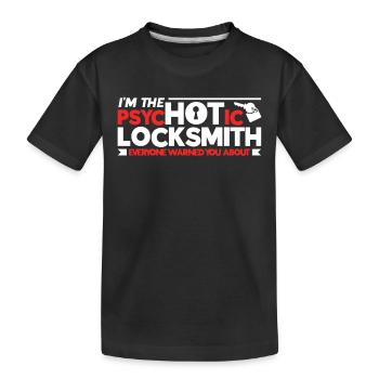 Locksmith Lock Picking Employee Locksmith - Kids' Premium Organic T-Shirt - black - Front