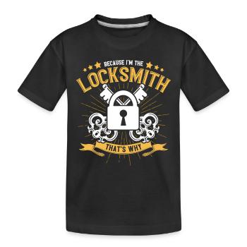 Serrurier crochetage serrurerie employé serrurier - T-shirt bio Premium Enfant - noir - Devant