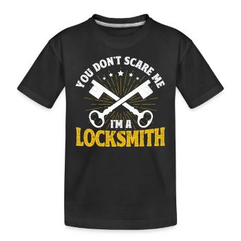 Serrurier crochetage serrurerie employé serrurier - T-shirt bio Premium Enfant - noir - Devant