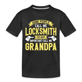 Serrurier crochetage serrurerie employé serrurier - T-shirt bio Premium Enfant - noir - Devant