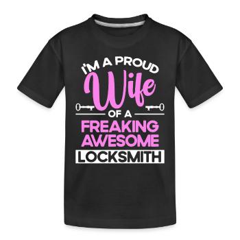 Serrurier crochetage serrurerie employé serrurier - T-shirt bio Premium Enfant - noir - Devant