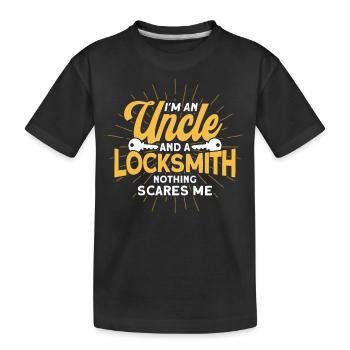 Locksmith Lock Picking Employee Locksmith - Kids' Premium Organic T-Shirt - black - Front