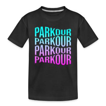 Parkour - Kids' Premium Organic T-Shirt - black - Front