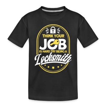 Serrurier Crochetage de serrure Serrurier Employé Serrurier - T-shirt bio Premium Enfant - noir - Devant