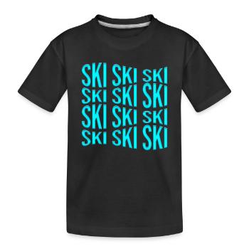 ski - T-shirt bio Premium Enfant - noir - Devant