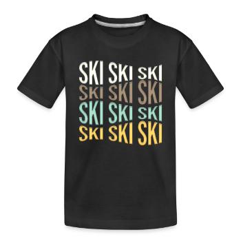 ski - T-shirt bio Premium Enfant - noir - Devant