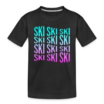 ski - Kids' Premium Organic T-Shirt - black - Front