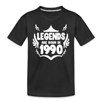 1990 - Jahrgang 1990 - Kinder Premium Bio T-Shirt - Schwarz - Vorne
