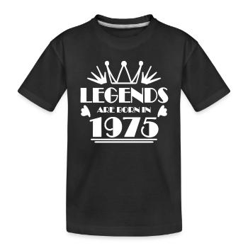 1975 - Jahrgang 1975 - Kinder Premium Bio T-Shirt - Schwarz - Vorne