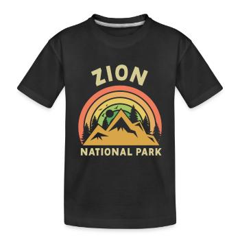 Parc national de Zion Utah Randonnée Camping en plein air - T-shirt bio Premium Enfant - noir - Devant
