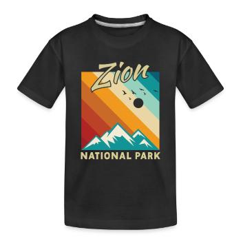 Parc national de Zion Utah Randonnée Camping en plein air - T-shirt bio Premium Enfant - noir - Devant