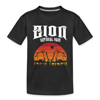 Parc national de Zion Utah Randonnée Camping en plein air - T-shirt bio Premium Enfant - noir - Devant