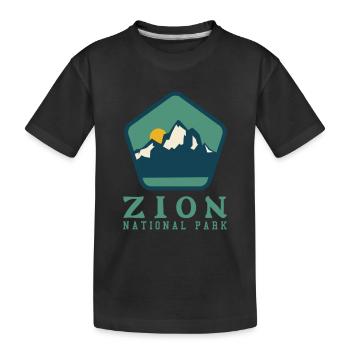 Parc national de Zion Utah Randonnée Camping en plein air - T-shirt bio Premium Enfant - noir - Devant