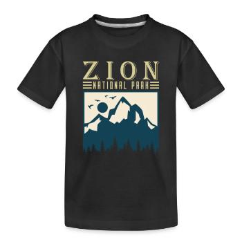 Parc national de Zion Utah Randonnée Camping en plein air - T-shirt bio Premium Enfant - noir - Devant