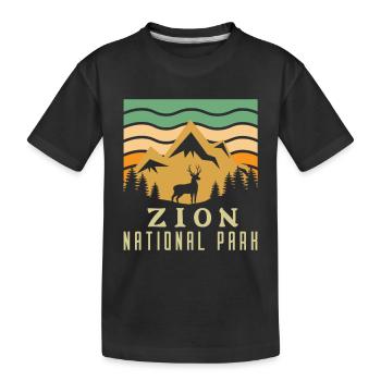 Parc national de Zion Utah Randonnée Camping en plein air - T-shirt bio Premium Enfant - noir - Devant