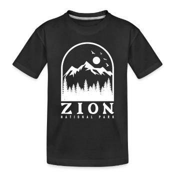 Parc national de Zion Utah Randonnée Camping en plein air - T-shirt bio Premium Enfant - noir - Devant