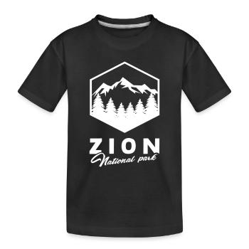 Parc national de Zion Utah Randonnée Camping en plein air - T-shirt bio Premium Enfant - noir - Devant