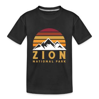 Parc national de Zion Utah Randonnée Camping en plein air - T-shirt bio Premium Enfant - noir - Devant