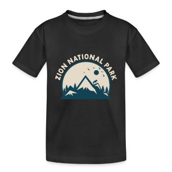 Parc national de Zion Utah Randonnée Camping en plein air - T-shirt bio Premium Enfant - noir - Devant