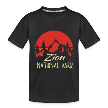 Parc national de Zion Utah Randonnée Camping en plein air - T-shirt bio Premium Enfant - noir - Devant