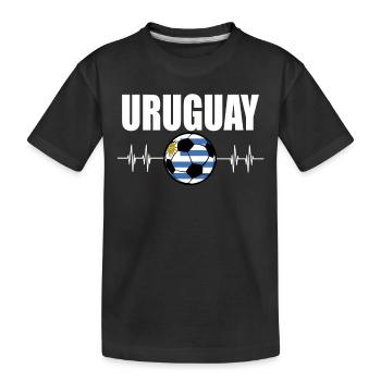 Uruguay Football - Kids' Premium Organic T-Shirt - black - Front
