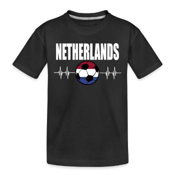Pays-Bas de football - T-shirt bio Premium Enfant - noir - Devant